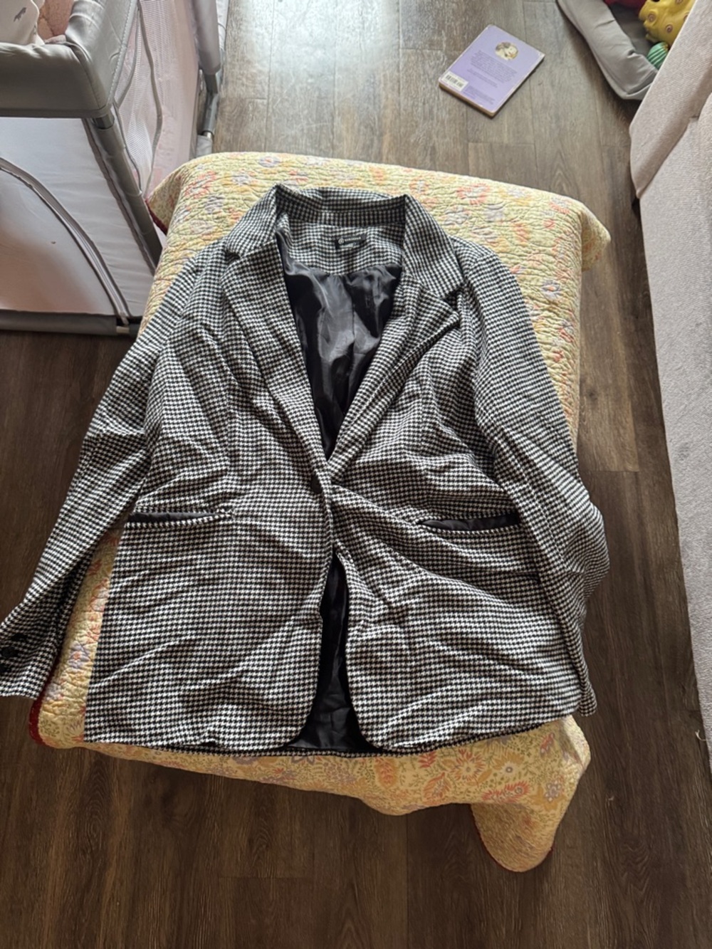 Versona Black & White Houndstooth Blazer